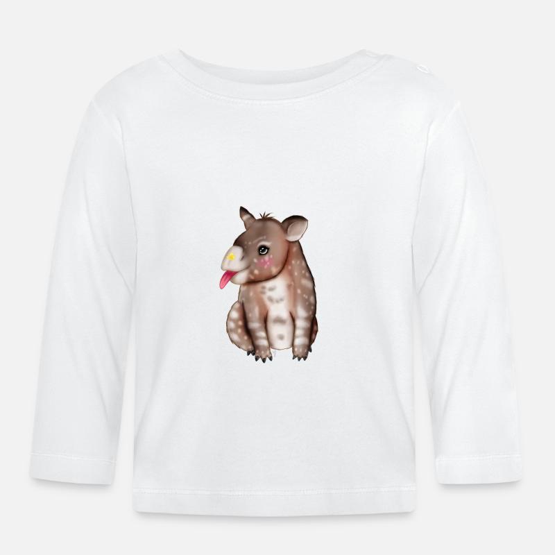 Baby Tapir - T-shirt manches longues bio Bébé - blanc