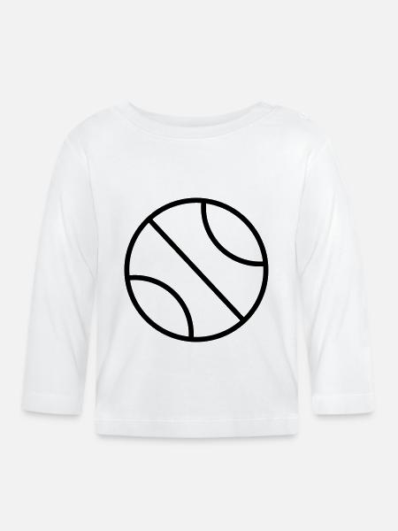 Ball - Baby Bio-Langarmshirt - Weiß