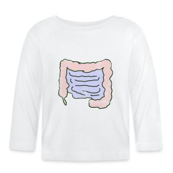 Darm Organ - Baby Bio-Langarmshirt - Weiß - Vorne
