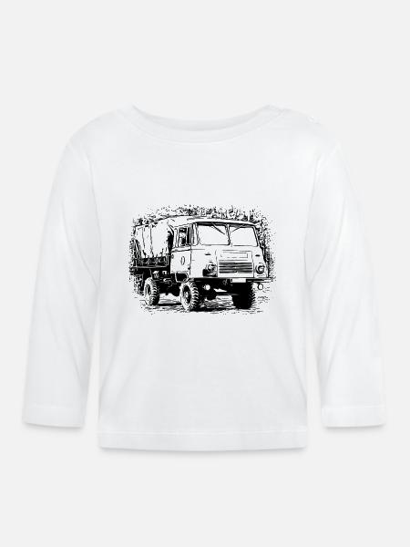 Robur LO 2002 MTW - Baby Bio-Langarmshirt - Weiß