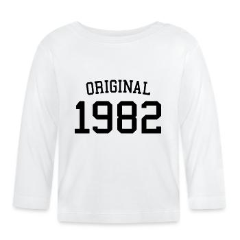 Original 1982 - 40 Jahre alt - Geschenk zum 40. Geburtstag - Baby Bio-Langarmshirt - Weiß - Vorne