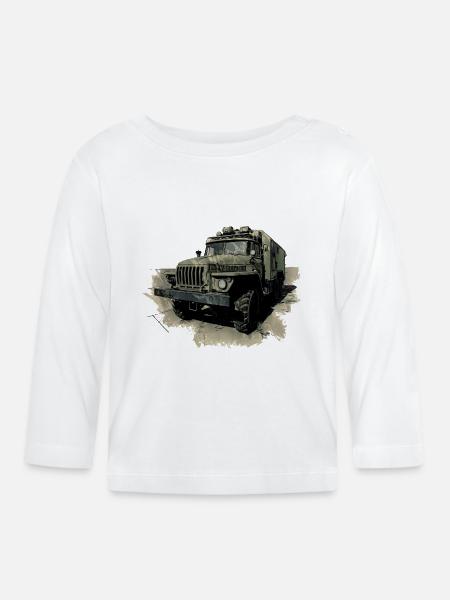 URAL 4320 - Baby Bio-Langarmshirt - Weiß