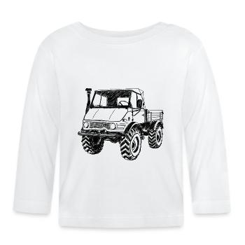 Unimog - Oldtimer - Offroad - Dispositif moteur universel - T-shirt manches longues bio Bébé - blanc - Devant