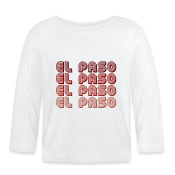 El Paso Block Letters Grid - Organic Baby Long Sleeve T-Shirt - white - Front