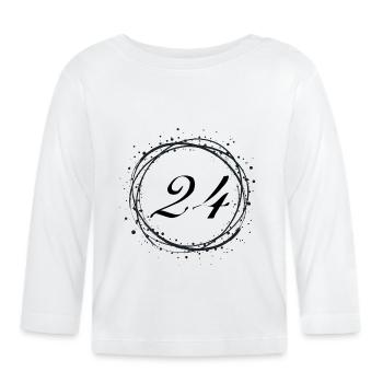 24 - Organic Baby Long Sleeve T-Shirt - white - Front