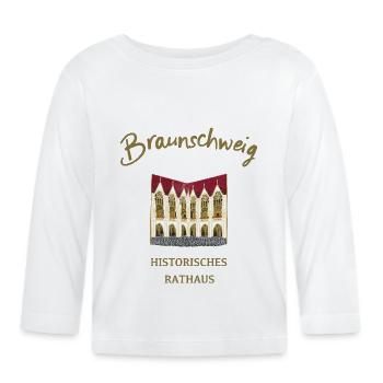 Braunschweig Town Hall, Lower Saxony - Organic Baby Long Sleeve T-Shirt - white - Front