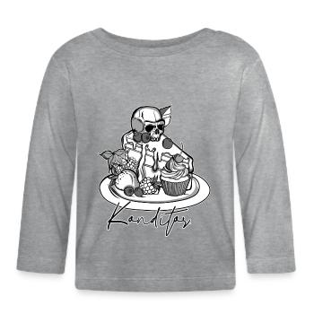 Confiseur // Illustration - T-shirt manches longues bio Bébé - gris chiné - Devant