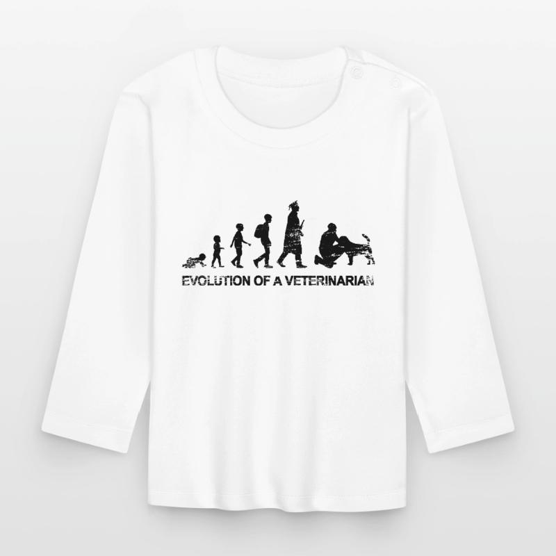 Evolution eines Tierarztes Baby Bio-Langarmshirt