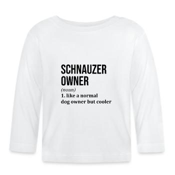 Schnauzer - T-shirt manches longues bio Bébé - blanc - Devant
