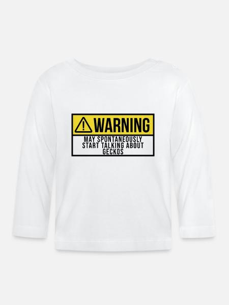 Gecko Gecko Gecko - Baby Bio-Langarmshirt - Weiß