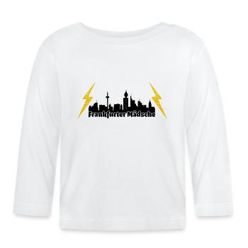 Frankfurter Maedsche ffm skyline - Baby Bio-Langarmshirt - Weiß - Vorne
