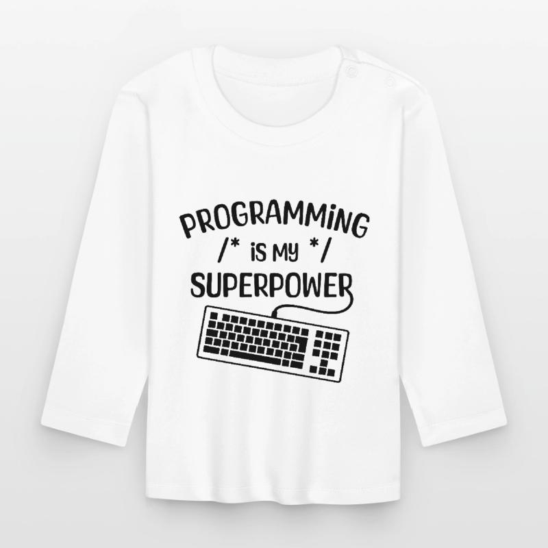 Computerfreak Statement Developer Programmierer Baby Bio-Langarmshirt
