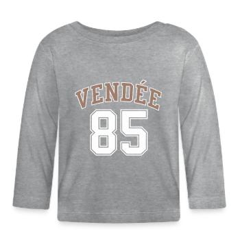 Vendée 85 - T-shirt manches longues bio Bébé - gris chiné - Devant