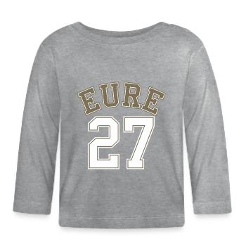 Eure 27 - T-shirt manches longues bio Bébé - gris chiné - Devant