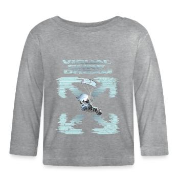 Rêve visuel de kitesurf - T-shirt manches longues bio Bébé - gris chiné - Devant