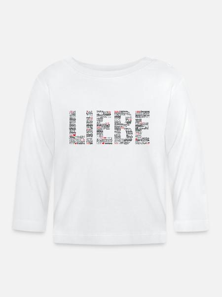 Liebe. - Baby Bio-Langarmshirt - Weiß