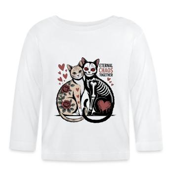 Eternal Chaos Cats - Organic Baby Long Sleeve T-Shirt - white - Front