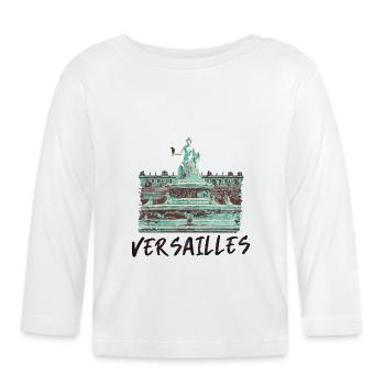 Versailles célèbre Fontaine baroque - T-shirt manches longues bio Bébé - blanc - Devant