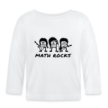 Les maths déchirent les formules Humour scolaire - T-shirt manches longues bio Bébé - blanc - Devant