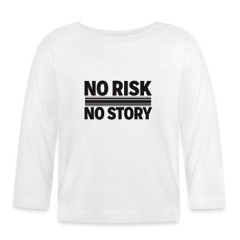 AUCUN RISQUE SANS HISTOIRE Déclaration d’aventure - T-shirt manches longues bio Bébé - blanc - Devant