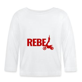 sport extrême rebelle - T-shirt manches longues bio Bébé - blanc - Devant