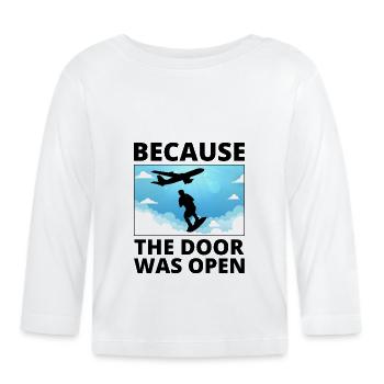 Skysurfing Skydiving Extreme Sport Skydiver Funny - Organic Baby Long Sleeve T-Shirt - white - Front