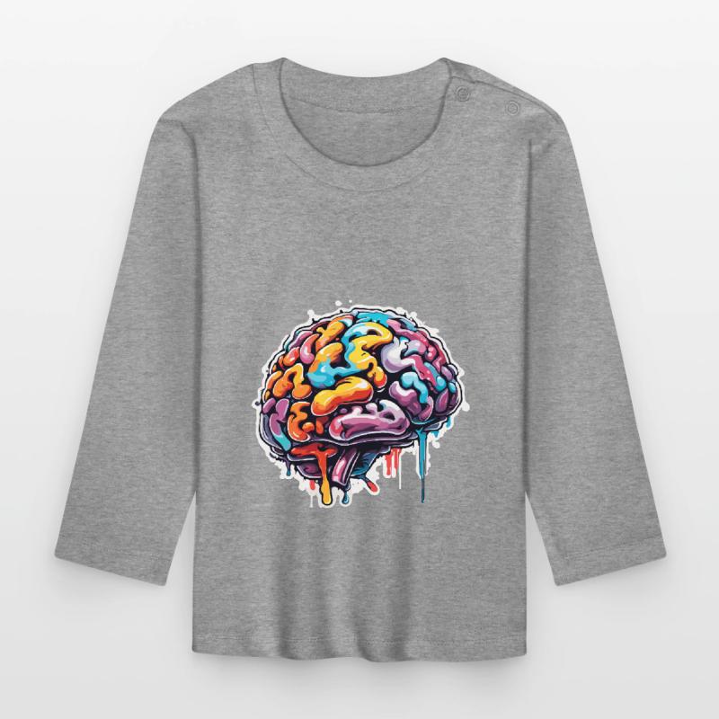 Brain / Knowledge / Intelligence / Smart / Thinking Organic Baby Long Sleeve T-Shirt