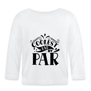 coolest dad by papa par père golf golf golf - T-shirt manches longues bio Bébé - blanc - Devant