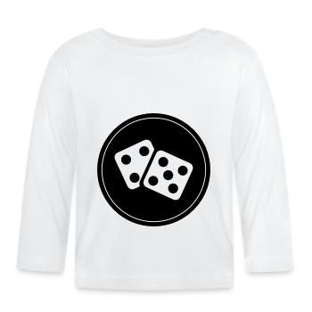 Cercle du casino Dice - T-shirt manches longues bio Bébé - blanc - Devant
