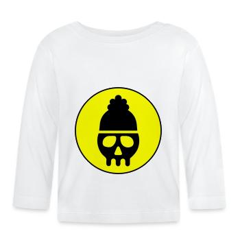 Skull kopf icon - Baby Bio-Langarmshirt - Weiß - Vorne