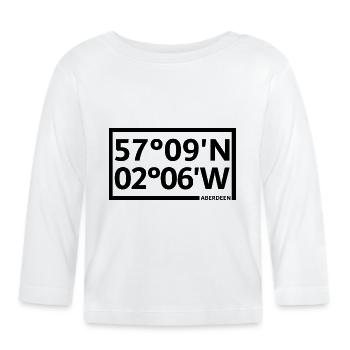 Coordonnées d’Aberdeen - T-shirt manches longues bio Bébé - blanc - Devant