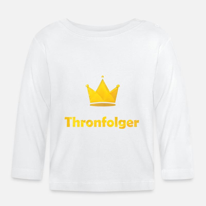 Thronfolger - Baby Bio-Langarmshirt - Weiß