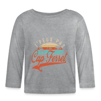 I can't I cap ferret gift man woman - Organic Baby Long Sleeve T-Shirt - heather grey - Front