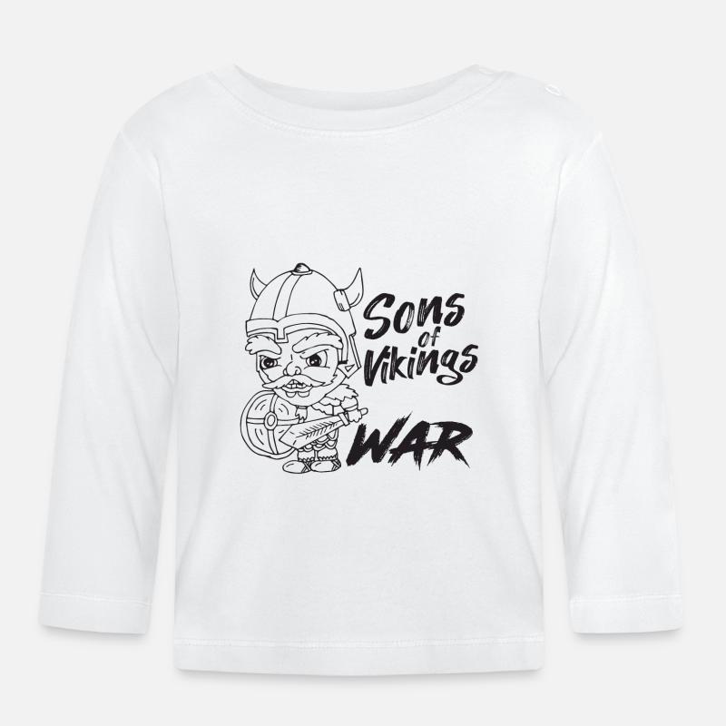 VIKING - WIKINGER - Baby Bio-Langarmshirt - Weiß