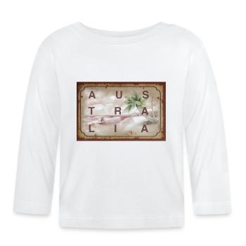 Australie - T-shirt manches longues bio Bébé - blanc - Devant