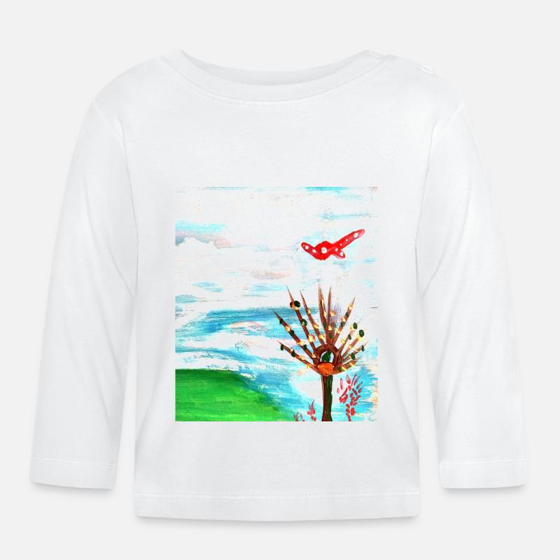 Arrivée - T-shirt manches longues bio Bébé - blanc