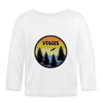 Vosges - T-shirt manches longues bio Bébé - blanc - Devant