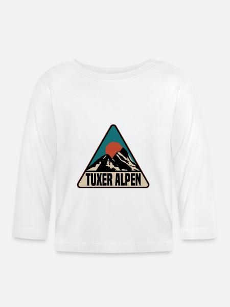 Tuxer Alpen - Baby Bio-Langarmshirt - Weiß