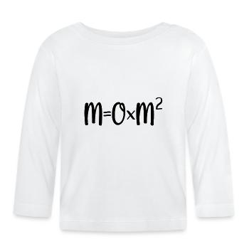 Maman à la puissance 2 - T-shirt manches longues bio Bébé - blanc - Devant