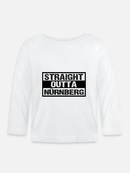 Nürnberg - Baby Bio-Langarmshirt - Weiß