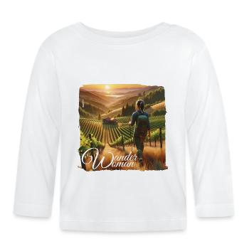 Wander Woman Berge Trekking Wandern Damen - Baby Bio-Langarmshirt - Weiß - Vorne