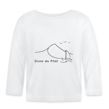 Dune du Pilat - Baby Bio-Langarmshirt - Weiß - Vorne
