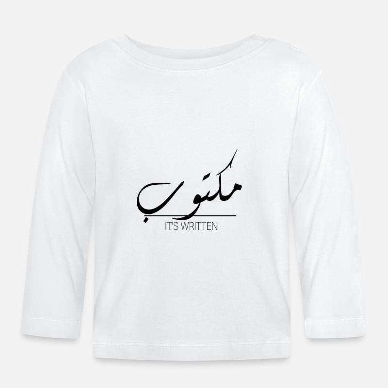 Il est écrit. - T-shirt manches longues bio Bébé - blanc
