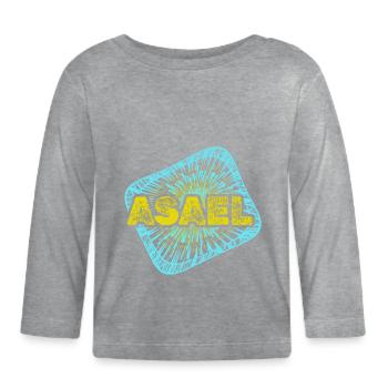 Warp Enterprise Sternenstaub Asael - Baby Bio-Langarmshirt - Grau meliert - Vorne
