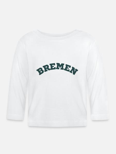 Bremen - Baby Bio-Langarmshirt - Weiß