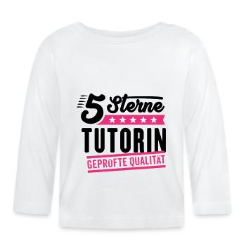 5Sterne Tutorin - Baby Bio-Langarmshirt - Weiß - Vorne
