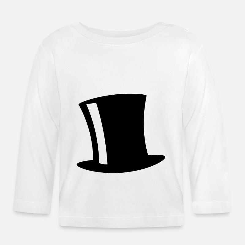 Top Hat - Baby Bio-Langarmshirt - Weiß