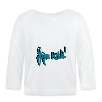 gegen rechts - Baby Bio-Langarmshirt - Weiß - Vorne