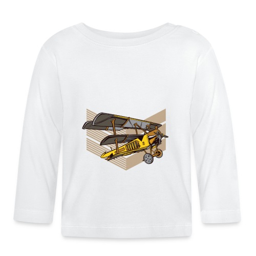 Steampunk biplane - Organic Baby Long Sleeve T-Shirt