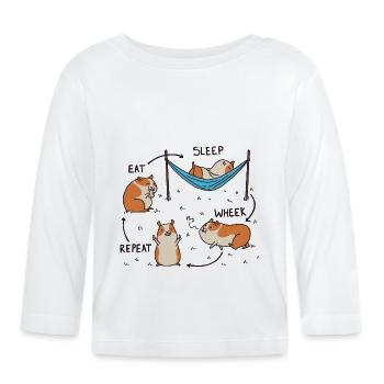 Guinea pig - Organic Baby Long Sleeve T-Shirt - white - Front